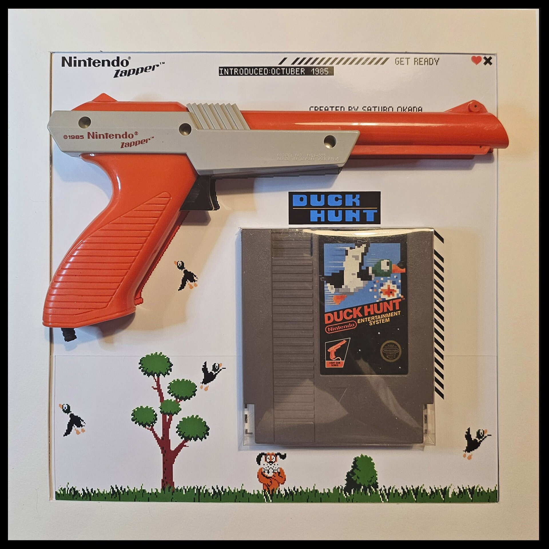 Cuadro control pad nintendo zapper nes duck hunt - 2