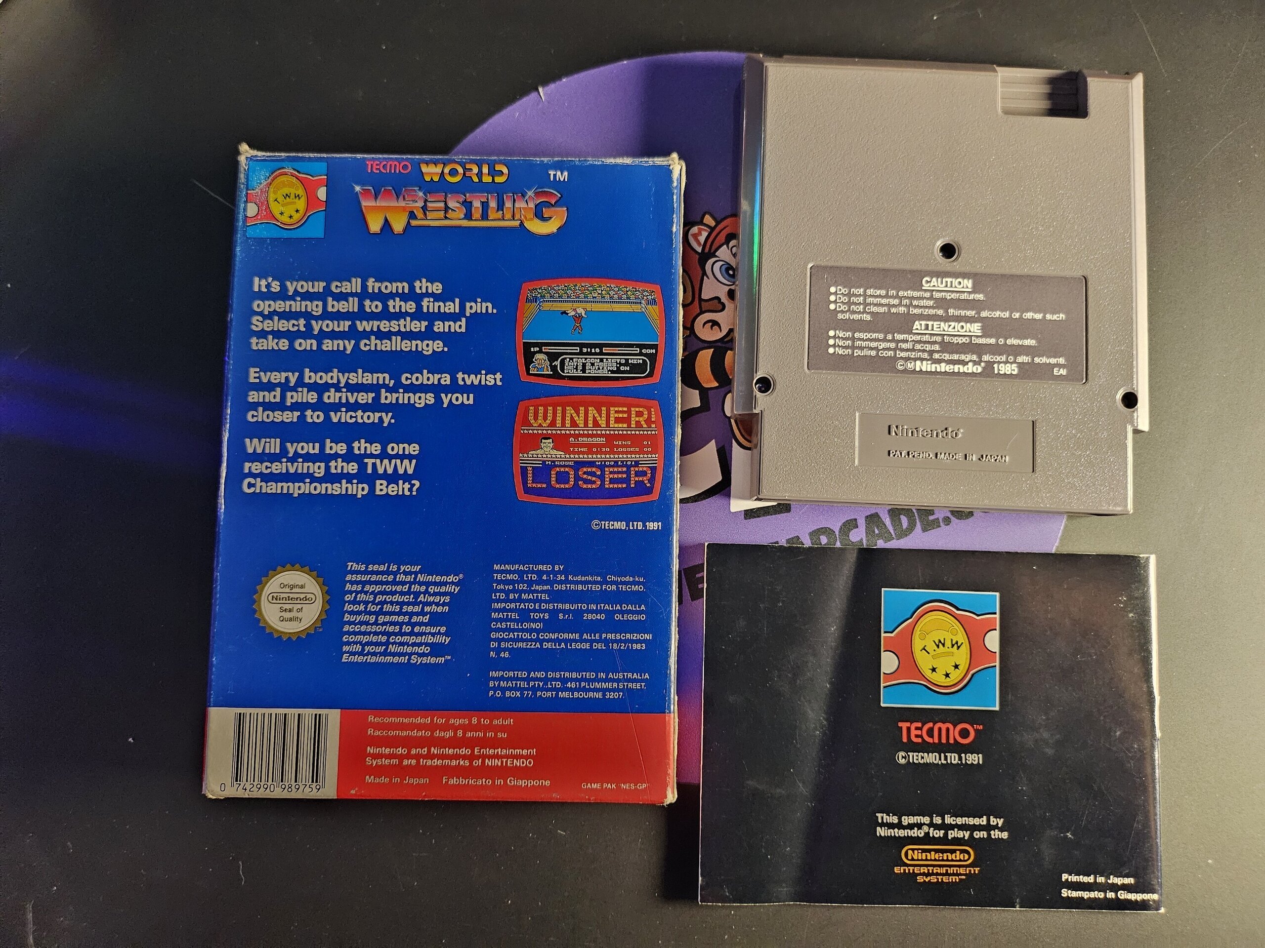 VIDEOJUEGO TECMO WORLD WRESTLING - 2