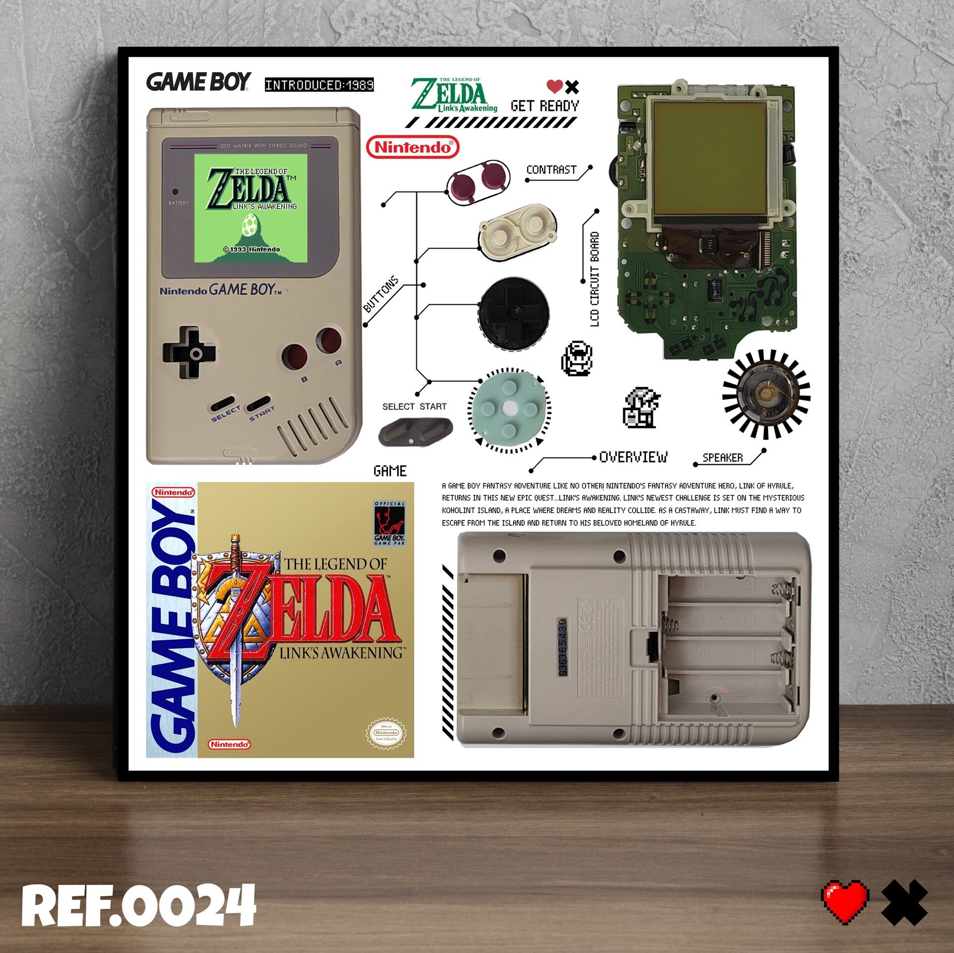 Cuadro gameboy clasica model dmg 001 (ZELDA) - 1